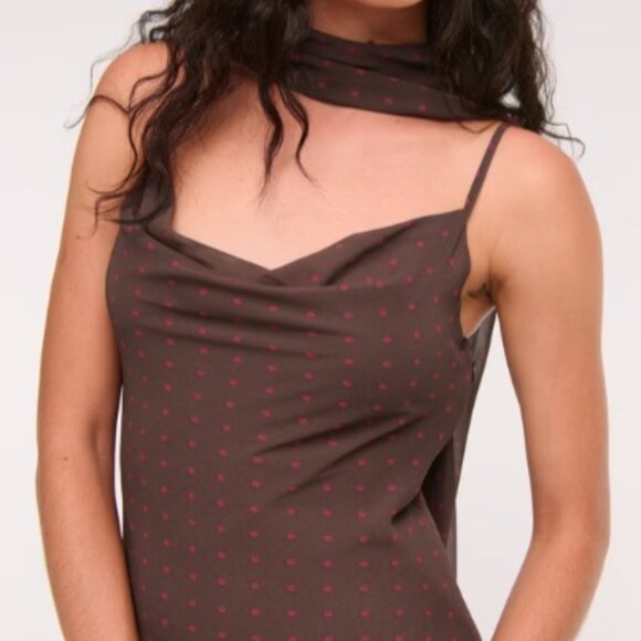 THE A&F JULIA SLIP SCARF MAXI DRESS - MEDIUM - NEW - Picture 3 of 3